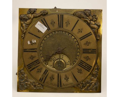 A rare  Philips of Ashbourne long case clock, with 11" brass dial with seasons spandrels, date calendar, single hand 30 hr mo