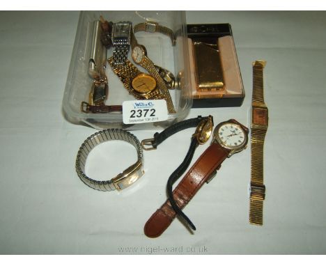 A quantity of Watches including Rotary and Lighters.