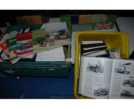 Two crates of steam and traction engine bound and unbound magazines - a good quantity.