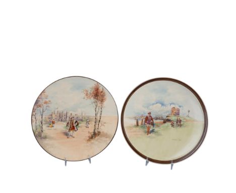 Two wall chargers feature distinct artwork, with one depicting Sir Francis Drake arriving at Plymouth Rock and the other illu
