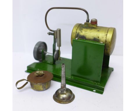 A Toytown flyer, vertical oscillating steam engine, boxed with leaflet