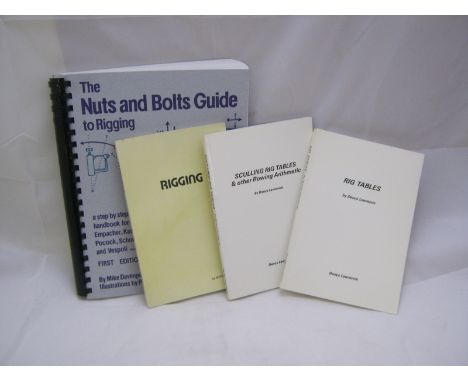 DENYS LAWRENCE, 2 ttls: RIG TABLES, [1990], sigd, orig wraps; SCULLING RIG TABLES AND OTHER ROWING ARITHMETIC, [1991], orig w