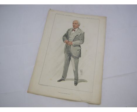 Vanity Fair W H col'd litho print, John Corrie Carter "Steered Three Winning Crews", pub [1912]  