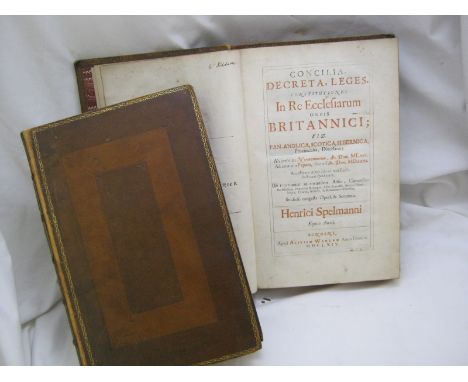 HENRY SPELMAN: "Concilia, Decreta, Leges, Constitutiones, in re Ecclesiarum Orbis Britannici", 1639-1664, two vols, vol 1 L, 