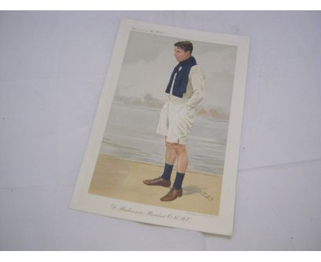 The World Spy col'd litho print, D Mackinnon President OUBC  