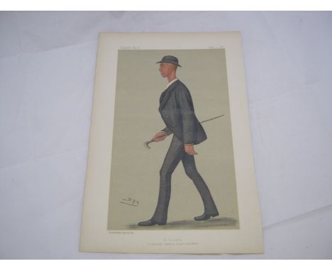 Vanity Fair col'd litho Spy Print, Henry Searle Professional Champion Sculler of the World, pub September 7 1889  