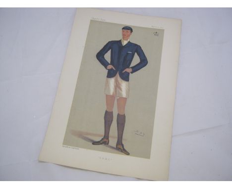 Vanity Fair Spy col'd litho print, Lord Ampthill "OUBC", pub March 21 1891  