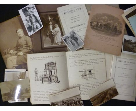 An archive of school text books, manuscript text books and ephemera by schoolmaster W M Dunn of Gosberton Hall Agricultural C