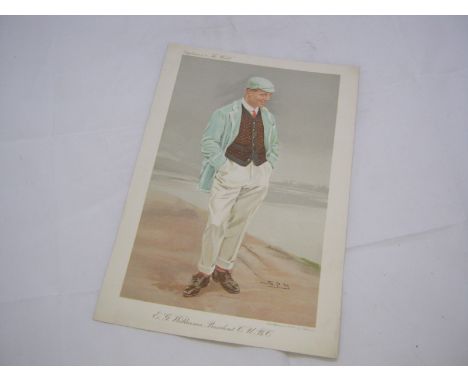 The World Spy col'd litho print, E G Williams President CUBC  