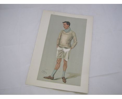 Vanity Fair Spy col'd litho print, Captain Wilfrid Hubert Chapman "CUBC", pub April 2nd 1903  