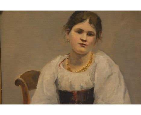 Continental School, c. 1900, Portrait of Carmen,  inscribed and dated indistinctly, oil on board, framed. 42.5cm by 33.5cm
