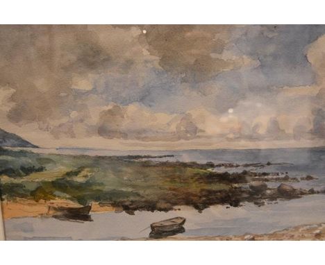 William Birnie Rhind R.S.A. (Scottish, 1853-1933), Rowing Boats on an Inlet, signed lower right and dated 1931, watercolour, 