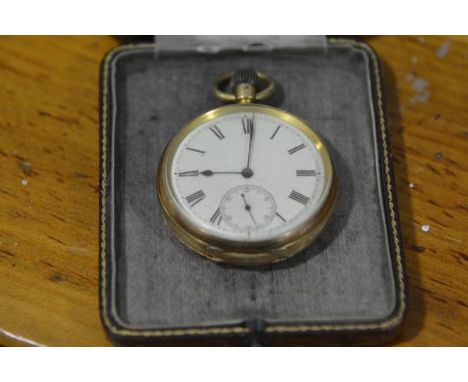 An Edwardian 18ct gold cased open face pocket watch, the case marked for London 1906, the keyless wind movement by R L Christ