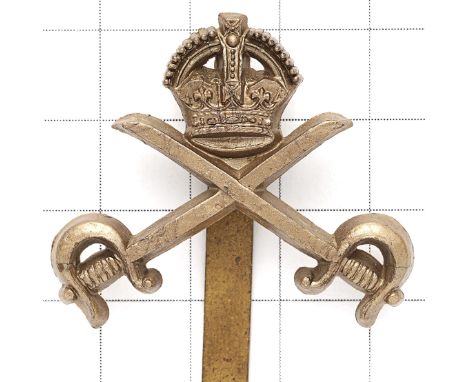 Army Physical Training Corps scarce WW2 plastic economy cap badge. Crowned crossed swords  Brass slider VGC 