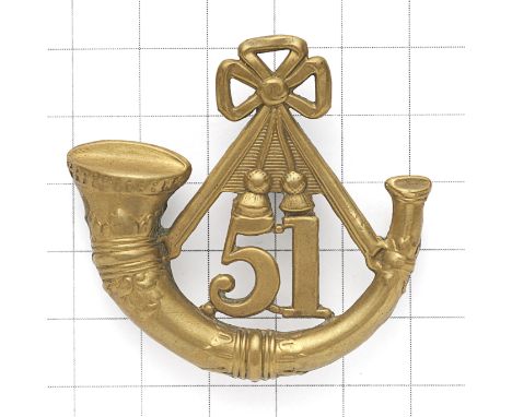51st (2nd Yorkshire, West Riding) or King’s Own Light Infantry Regiment OR’s glengarry badge circa 1874-81. Scarce die-stampe