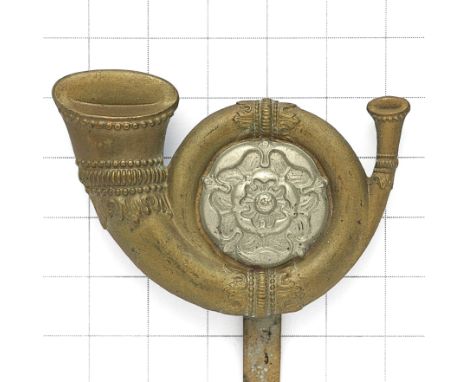 King’s Own Yorkshire Light Infantry Victorian / Edwardian OR’s ‘Smasher hat’ KOYLI badge. Large die-stamped brass French Horn