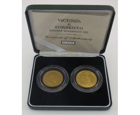 A Victoria 1887 and Edward VII 1902 double sovereign, Set No. 034 CONDITION REPORTS Both the 1887 and 1902 are double soverei