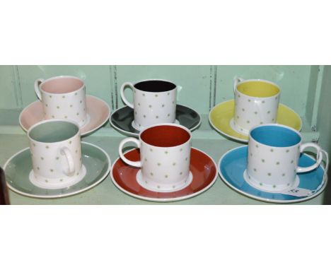 6 Susie Cooper coffee cans & saucers 