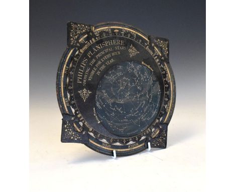 Late 19th Century Philips' Planisphere, with ink inscription verso dated 1892, 31cm diameter  