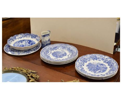 Quantity of Spode Italian pattern and Spode Blue Room collection tableware  