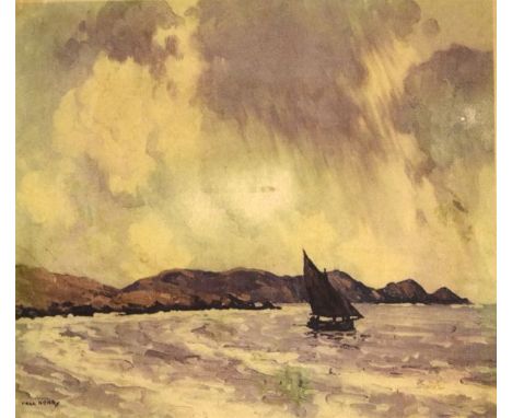 Paul Henry (1876-1958) - Signed print - 'The Fishing Boat', signed in pencil lower right, with blind stamp, 34.5cm x 40cm, un