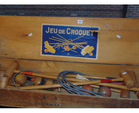 An old Croquet set, boxed