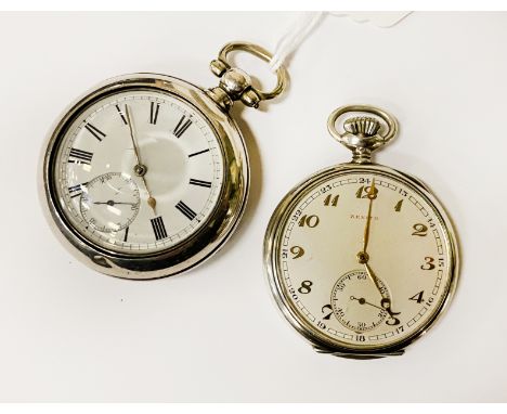 ZENITH SILVER POCKET WATCH &amp; 1 OTHER