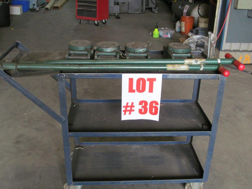 HILMAN HEAVY DUTY MACHINERY MOVING ROLLERS KIT MOD. 3.750SLP, CAPACITY