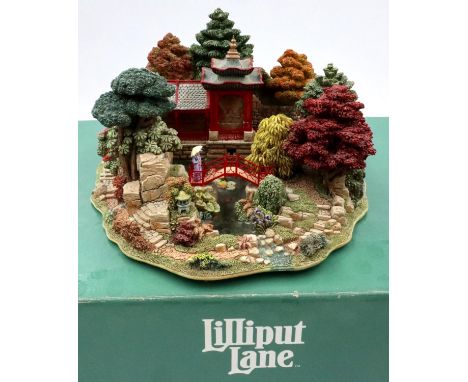 Boxed Lilliput Lane limited edition no 2236, Reflections of Jade, with deeds, 21 x 19 cm, excellent condition, no cracks or c