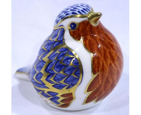 Royal Crown Derby Robin, seconds quality, lacking stopper, L: 10 cm. P&amp;P Group 1 (£14+VAT for the first lot and £1+VAT fo