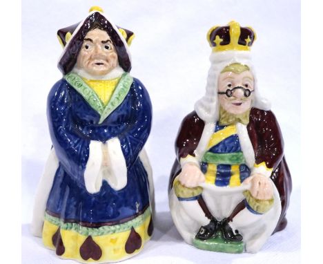 Two Beswick figurines from the Alice in Wonderland series, King of Hearts and Queen of Hearts, tallest H: 12 cm, no chips or 