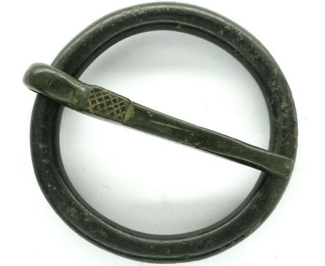 Large Anglo Saxon Viking cloak clasp iron, D: 55 mm. P&amp;P Group 0 (£5+VAT for the first lot and £1+VAT for subsequent lots