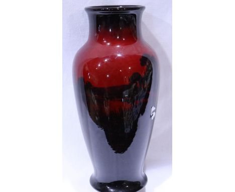 Large Royal Doulton flambé vase, H: 27 cm, no chips or cracks. P&amp;P Group 3 (£25+VAT for the first lot and £5+VAT for subs