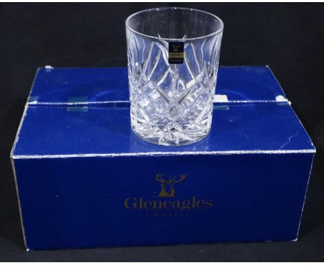 Six boxed Gleneagles Crystal whisky tumblers. P&amp;P Group 2 (£18+VAT for the first lot and £3+VAT for subsequent lots) 