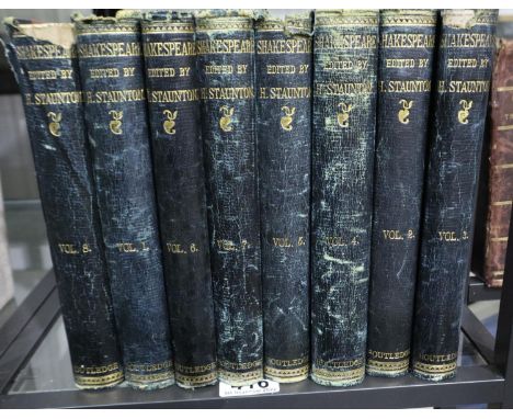 Shakespeare edited by H. Staunton published in 1872 in eight volumes. P&amp;P Group 3 (£25+VAT for the first lot and £5+VAT f