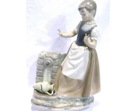 Large Nao figurine, H: 27 cm, no chips or cracks. P&amp;P Group 3 (£25+VAT for the first lot and £5+VAT for subsequent lots) 