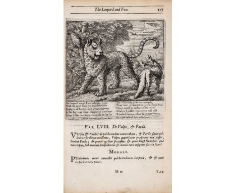 Aesop. Aesop's Fables with his Life: in English, French and Latin, additional engraved pictorial title, engraved arms of the 