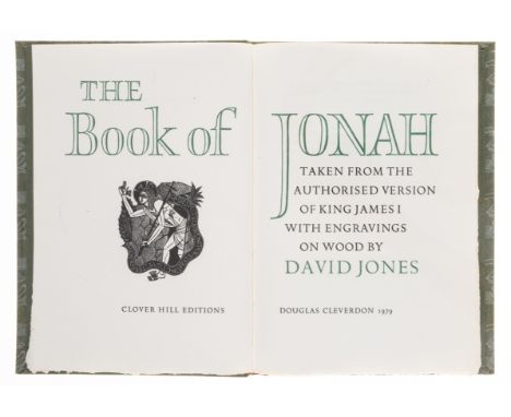 Jones (David) The Book of Jonah Taken From the Authorized Version of King James I, no. LIV of 100 copies on Barcham Green's R