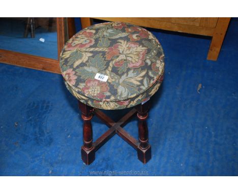 Tapestry topped bar stool