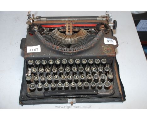 A vintage Imperial typewriter.