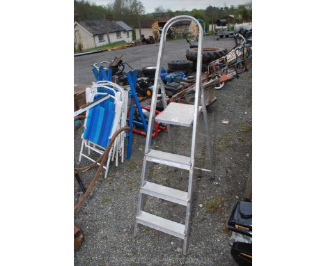 A 3 step aluminium step ladder.