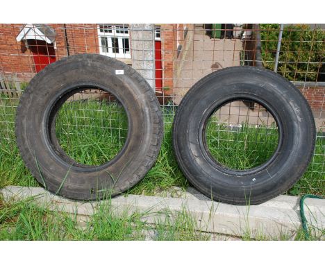 A Michelin X 205 R 16  tyre, plus a Camac 7.50-14C 8 ply tyre.
