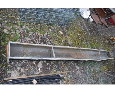 A 9' galvanised sheep trough.