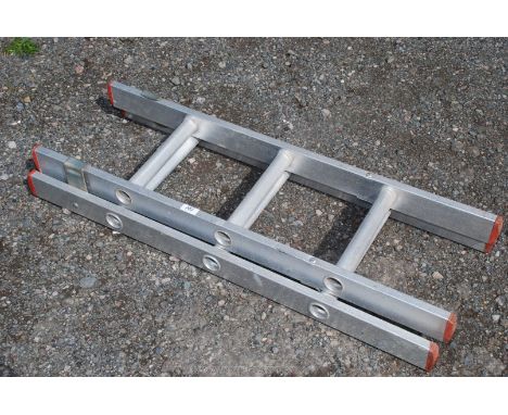 A small double extension ladder.