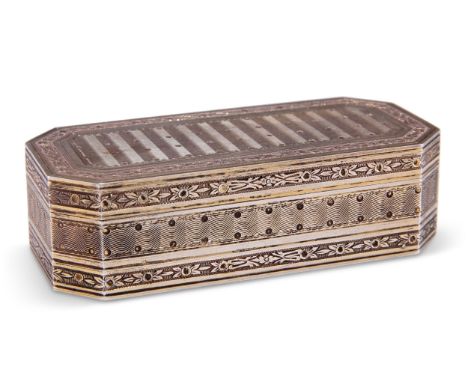 A GEORGE V SILVER-GILT BOX,&nbsp;by&nbsp;Carrington &amp; Co, London 1935, rectangular with canted corners and hinged cover, 