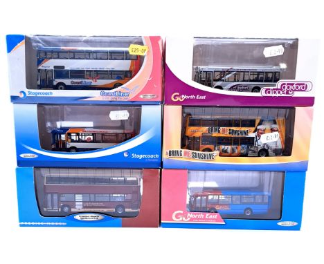 Creative Master Northcord, a boxed bus group to include UKBUS 3030 Dennis Mini Pointer Dart Doxford Clipper "Go North East", 