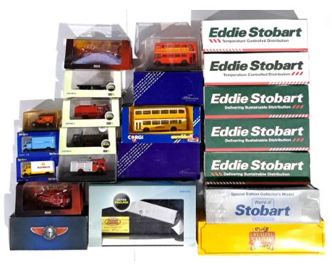 Oxford Diecast, Atlas, Base-Toys, Corgi and similar, a boxed group comprising of Fire, Commercial and Circus, to include Oxfo