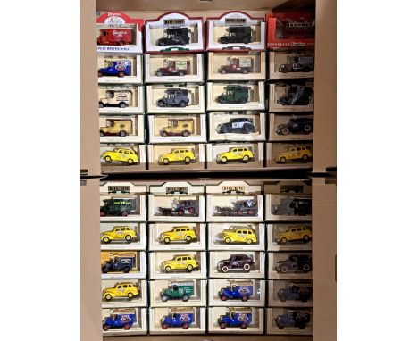 Lledo, a boxed group of promotional models to include 71006 1959 Morris LD 150 Van "7-UP", 12012 1934 Dennis Fire Engine and 