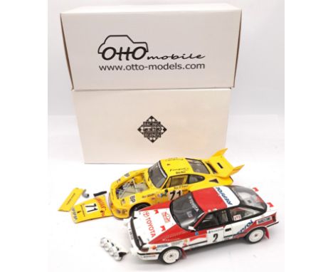 Exoto (Racing Legends) &amp; Otto Models, a boxed 1:18 scale pair comprising of Otto Models OT239 UVI Toyota Celica ST165 RMC