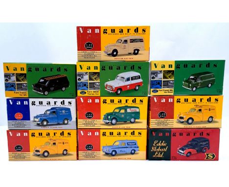 Vanguards, a boxed 1:43 Scale Van group to include VA01116 Morris Minor Van "Eddie Stobart", VA4002 "Hotpoint" and similar. A
